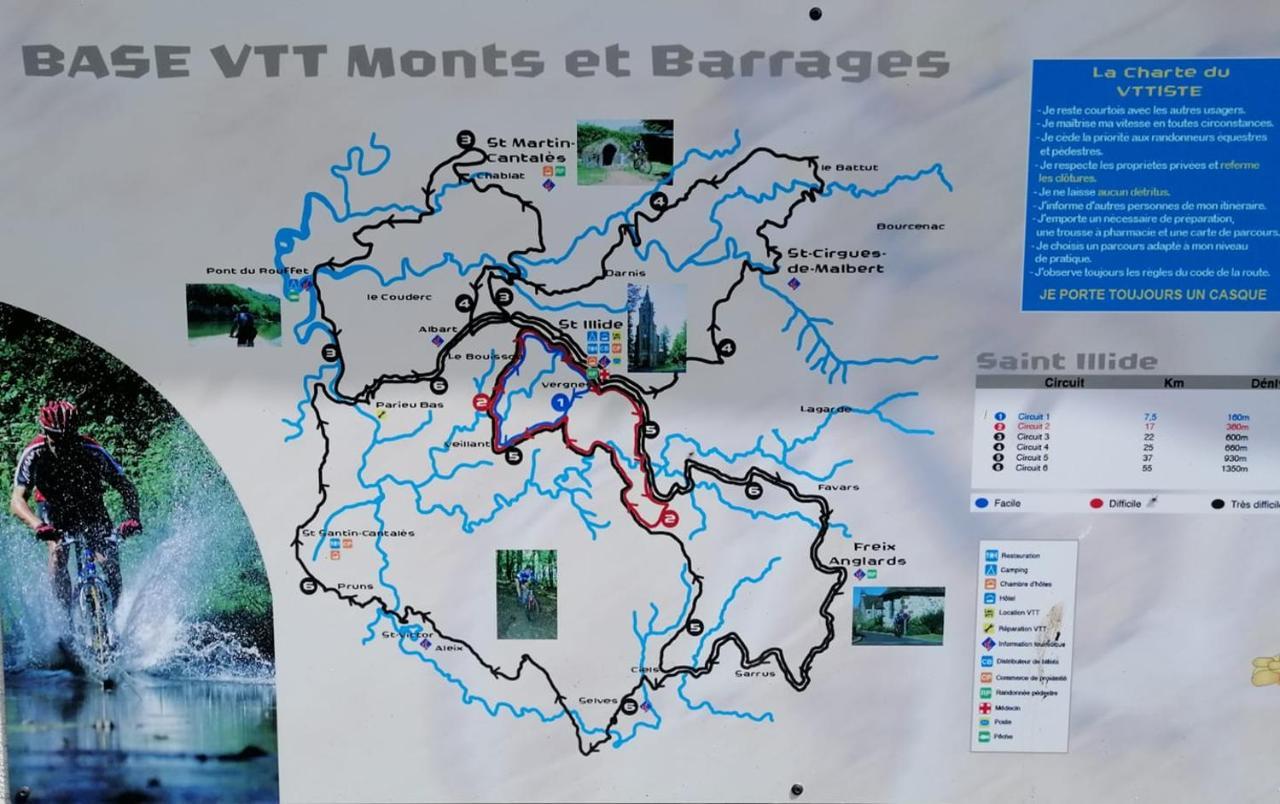 Le Miraillet, Gite Saint-Illide Exterior foto